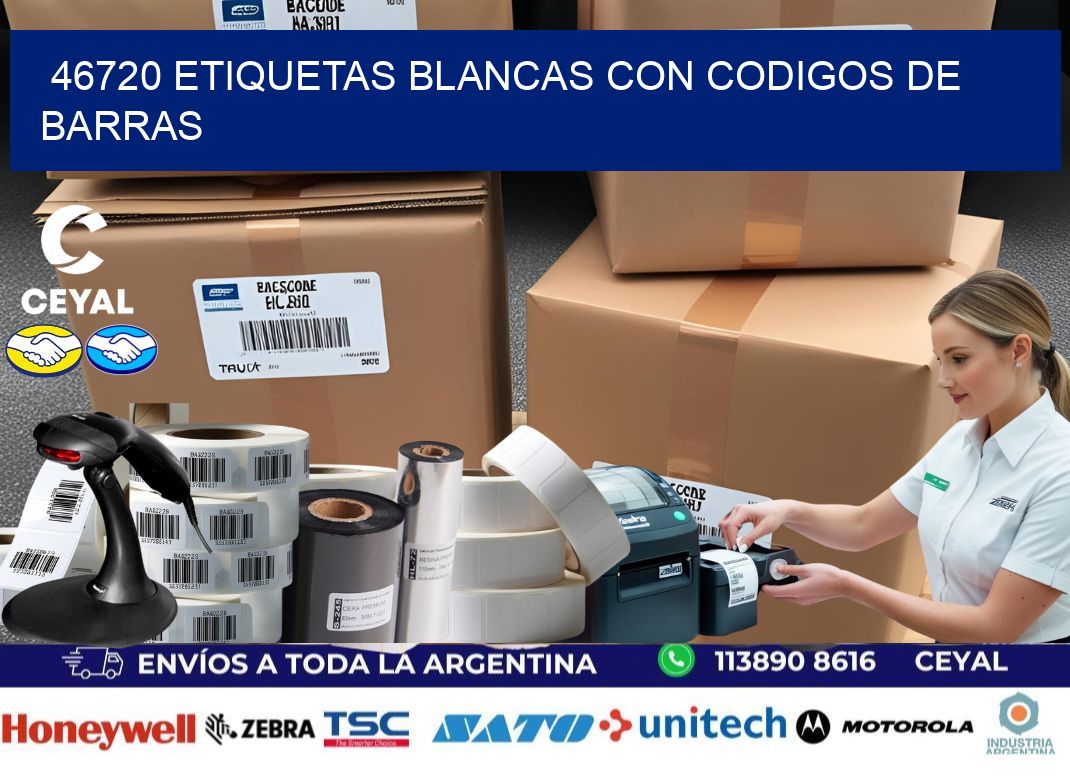 46720 etiquetas blancas con codigos de barras
