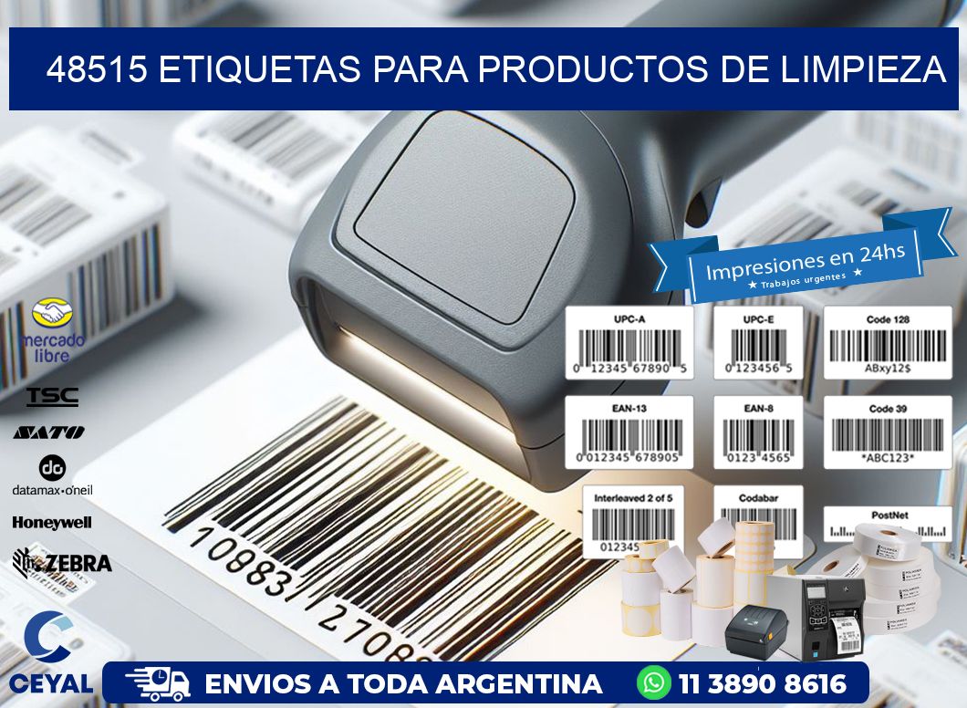 48515 Etiquetas para productos de limpieza