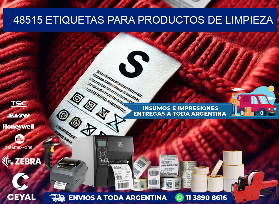 48515 Etiquetas para productos de limpieza