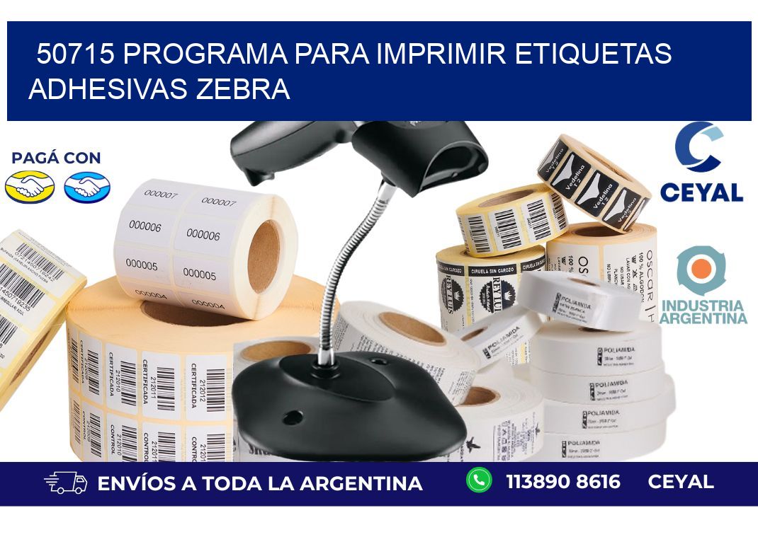 50715 Programa para imprimir etiquetas adhesivas zebra