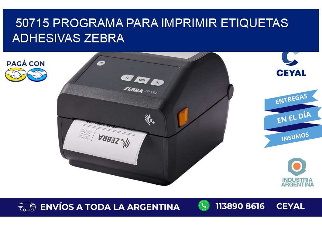 50715 Programa para imprimir etiquetas adhesivas zebra