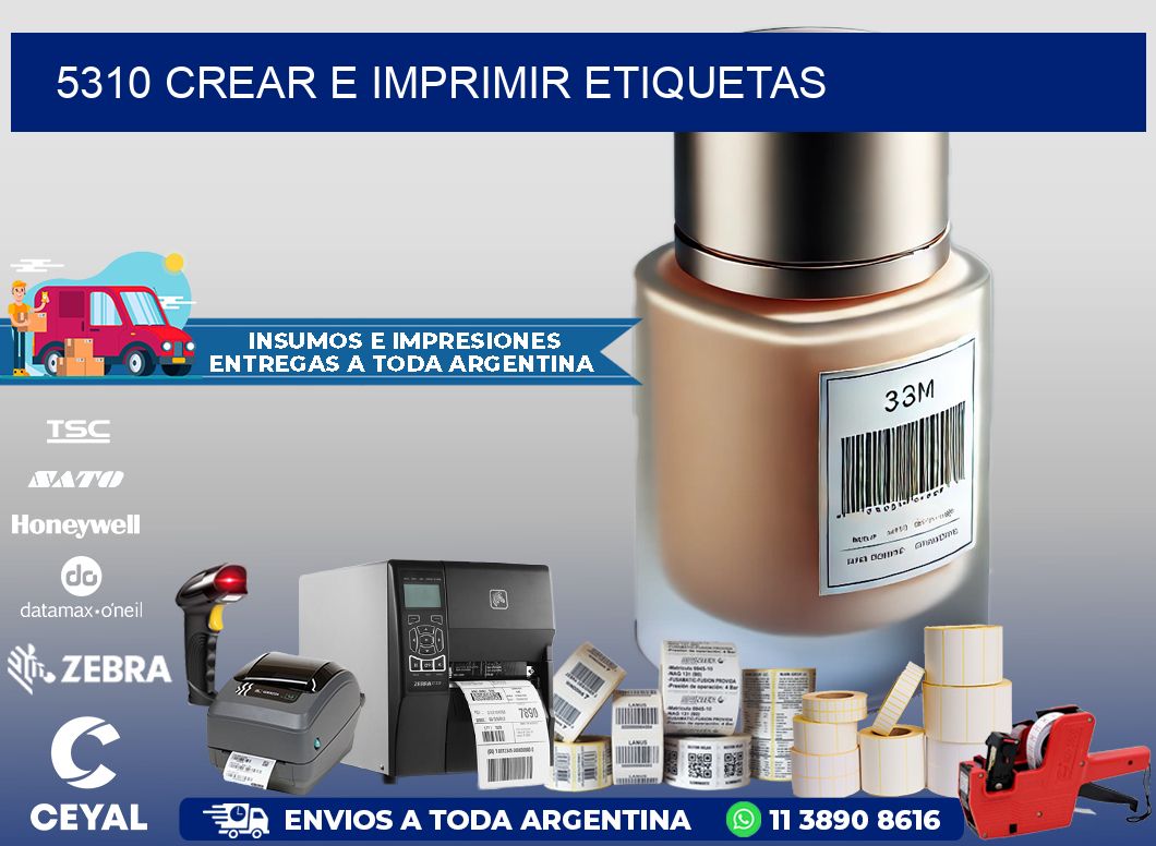 5310 Crear e imprimir etiquetas