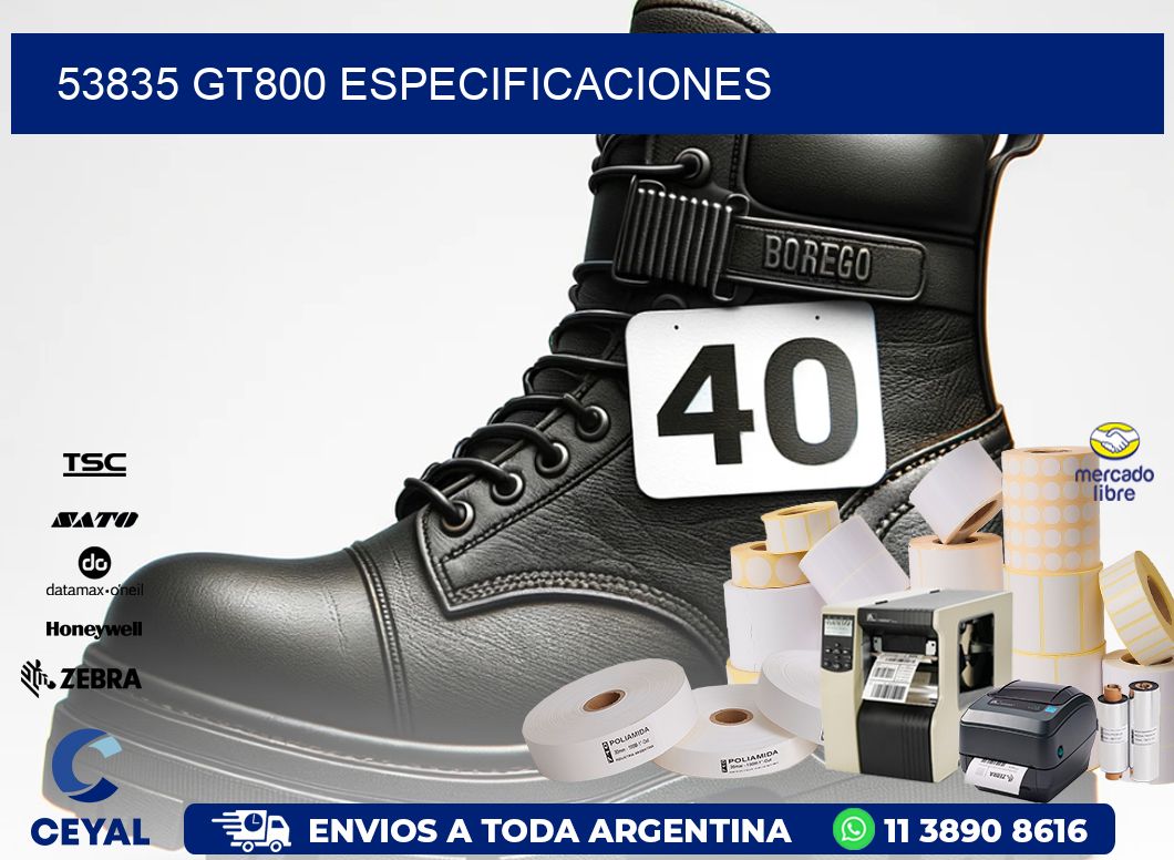 53835 GT800 especificaciones