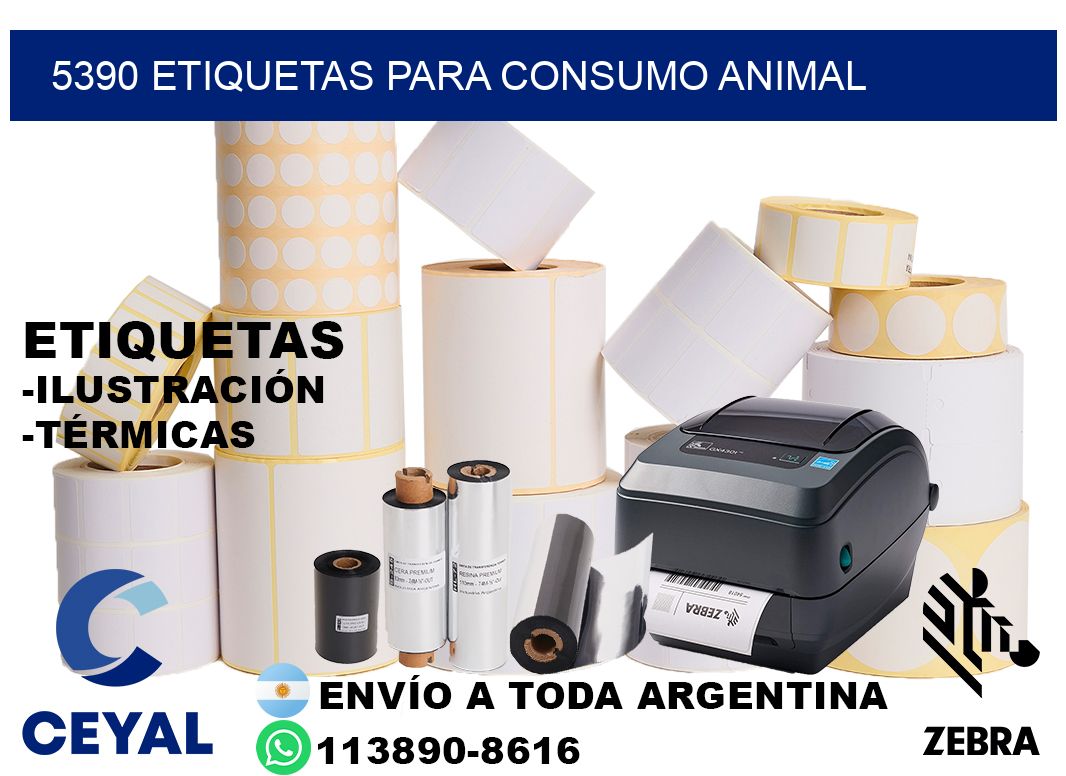5390 Etiquetas para consumo animal