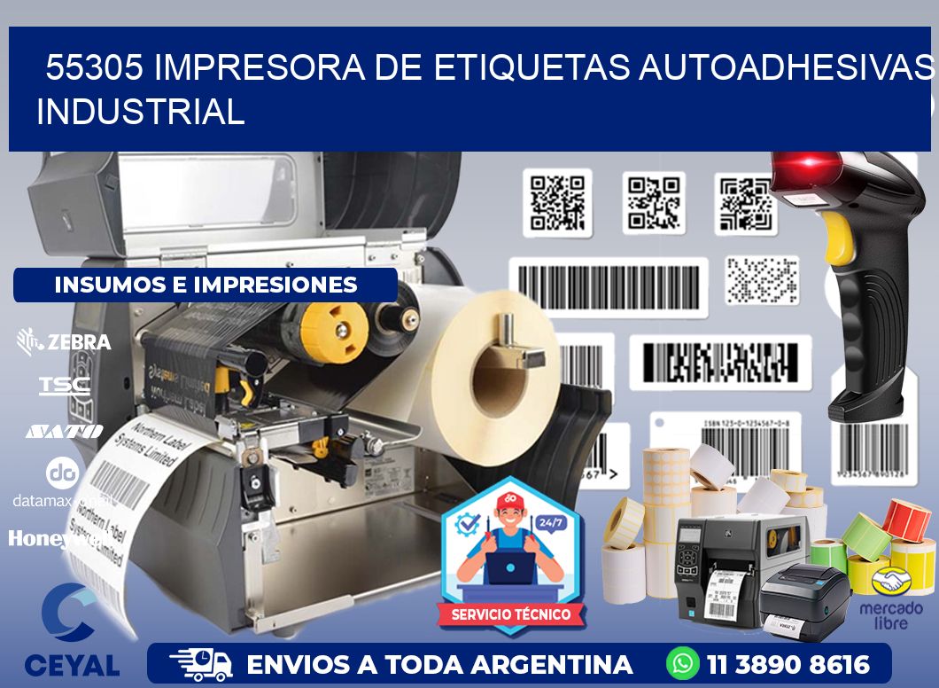 55305 Impresora de etiquetas autoadhesivas industrial
