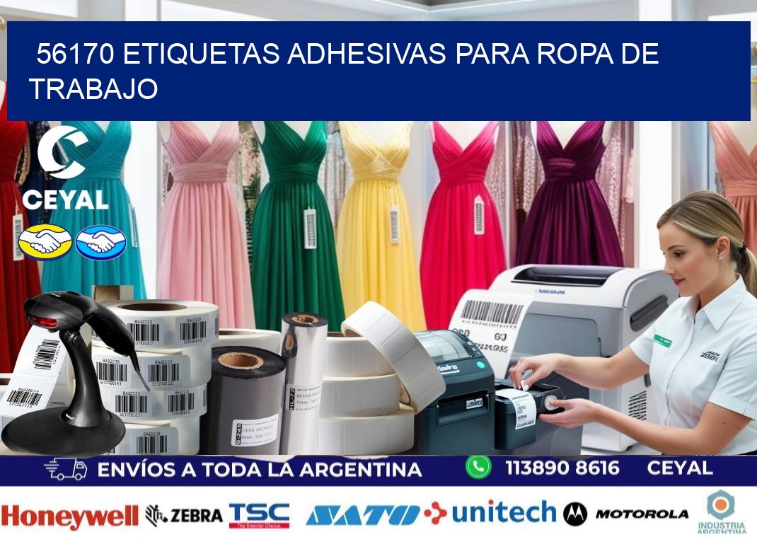 56170 Etiquetas adhesivas para ropa de trabajo