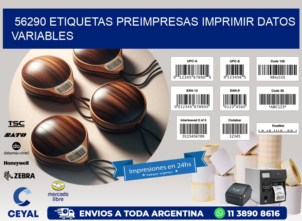 56290 Etiquetas preimpresas imprimir datos variables