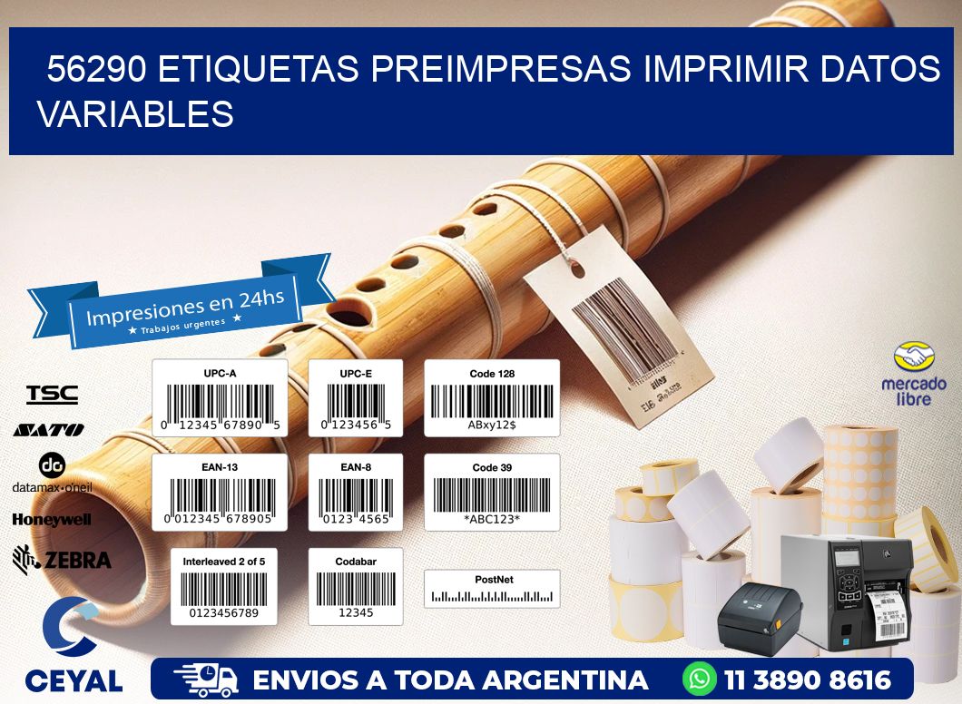 56290 Etiquetas preimpresas imprimir datos variables
