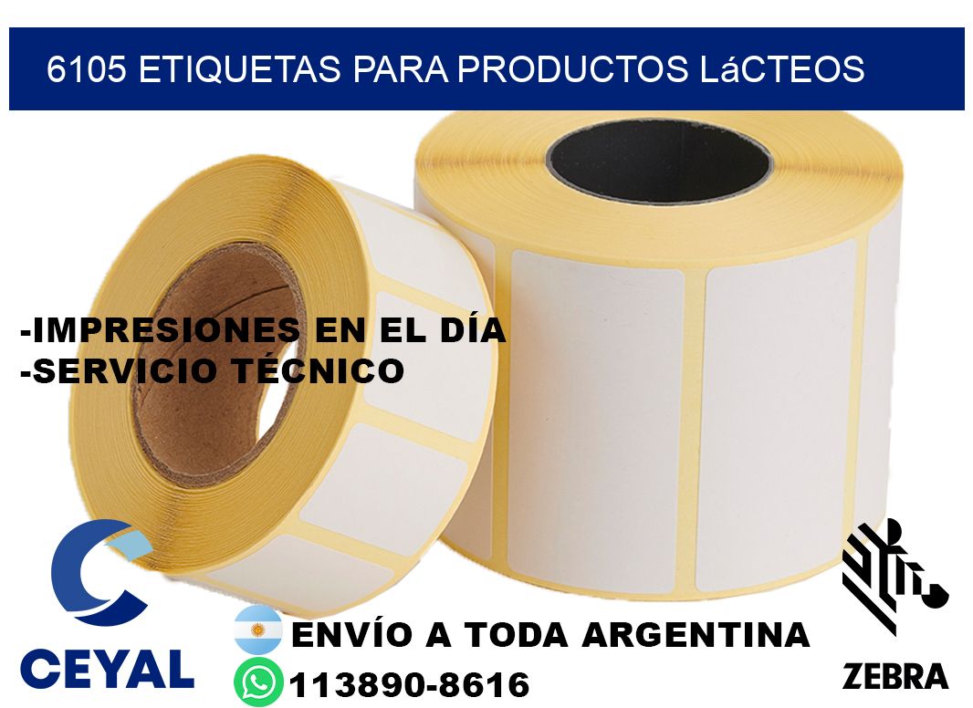 6105 Etiquetas para productos lácteos