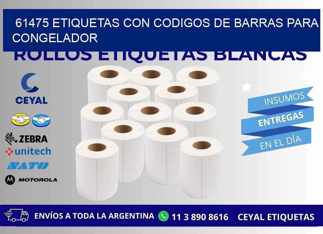 61475 Etiquetas con codigos de barras para congelador
