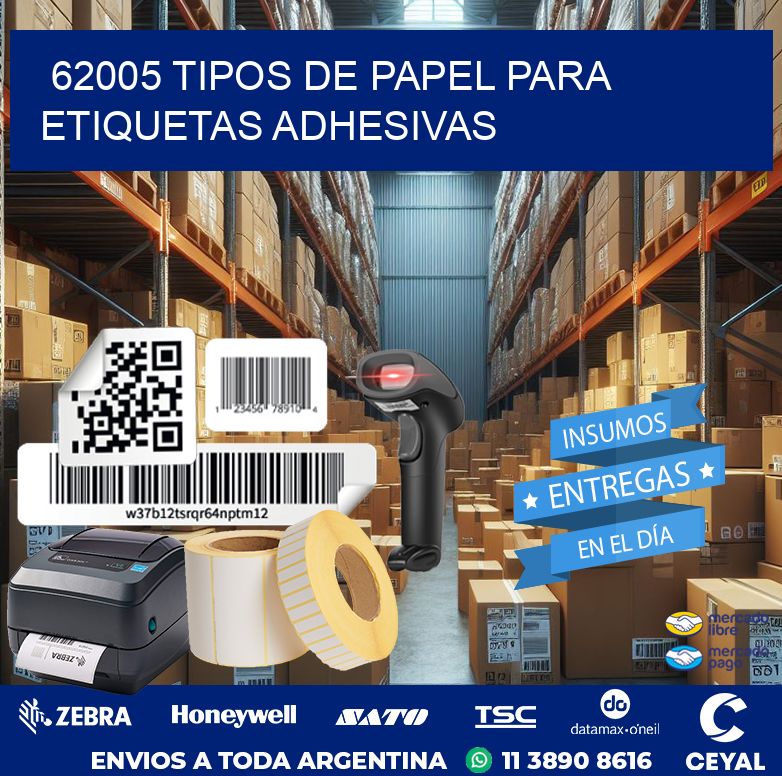 62005 Tipos de papel para etiquetas adhesivas