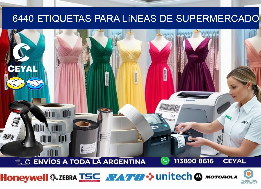 6440 Etiquetas para líneas de supermercado