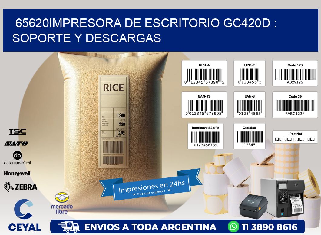 65620impresora de escritorio GC420d : Soporte y descargas
