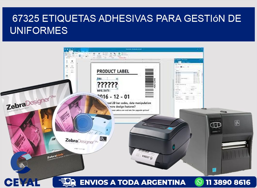 67325 Etiquetas adhesivas para gestión de uniformes