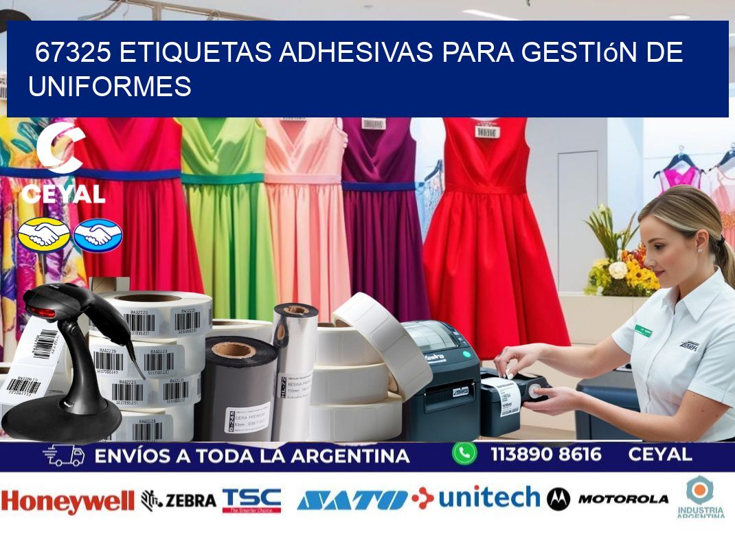 67325 Etiquetas adhesivas para gestión de uniformes