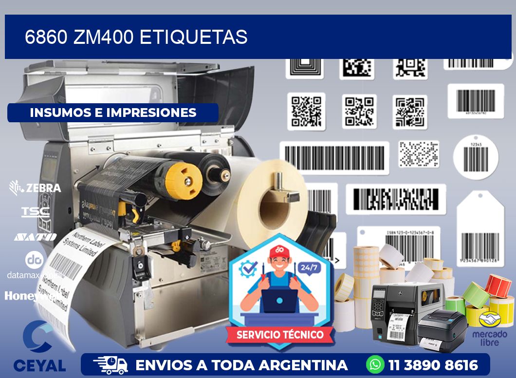 6860 ZM400 etiquetas