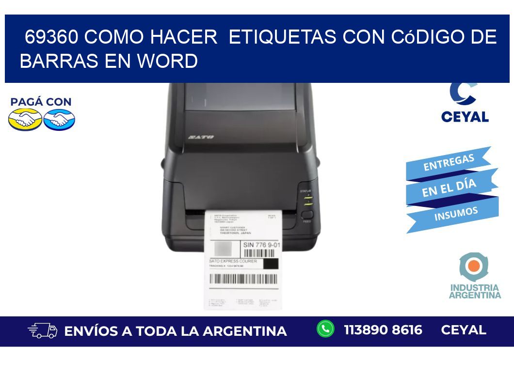 69360 Como hacer etiquetas con código de barras en Word