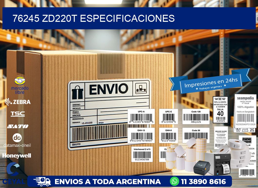 76245 ZD220t especificaciones