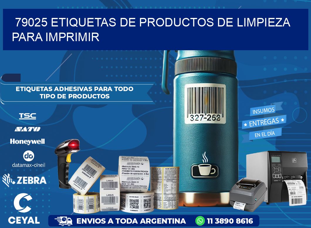 79025 Etiquetas de productos de limpieza para Imprimir