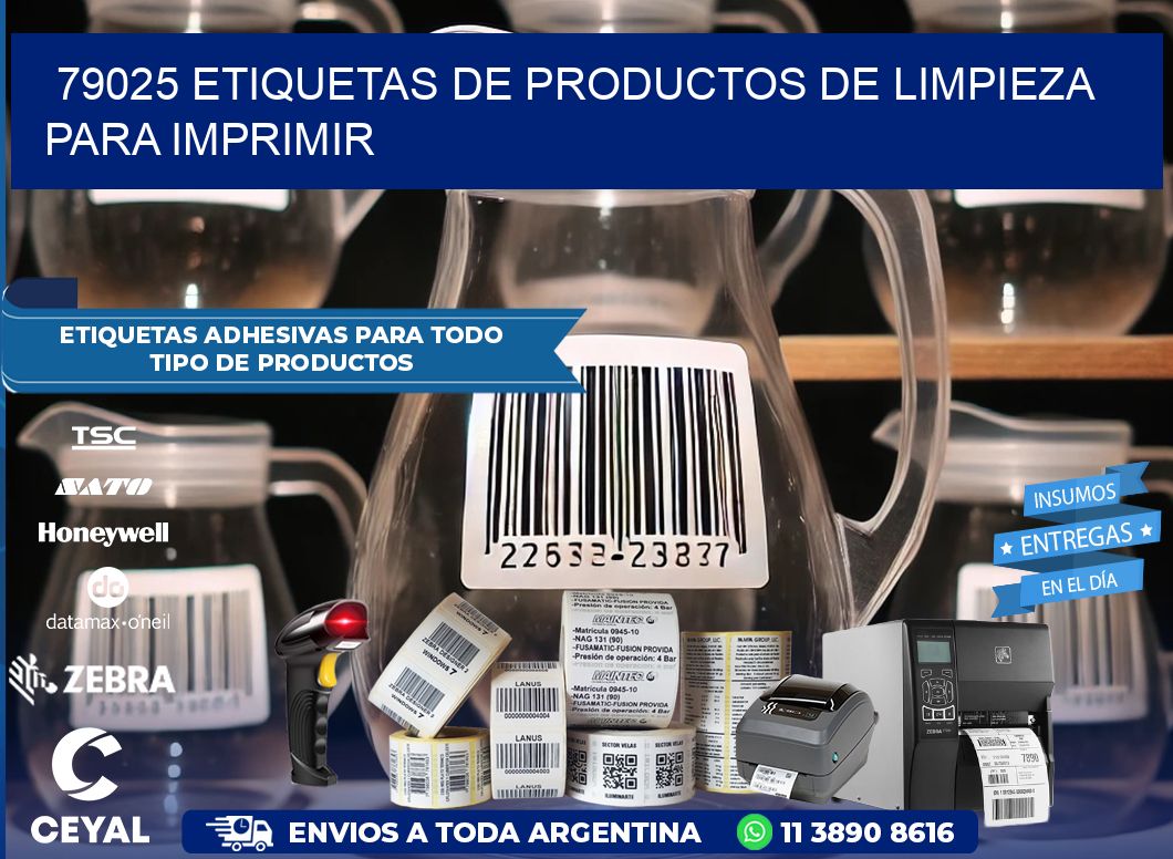 79025 Etiquetas de productos de limpieza para Imprimir