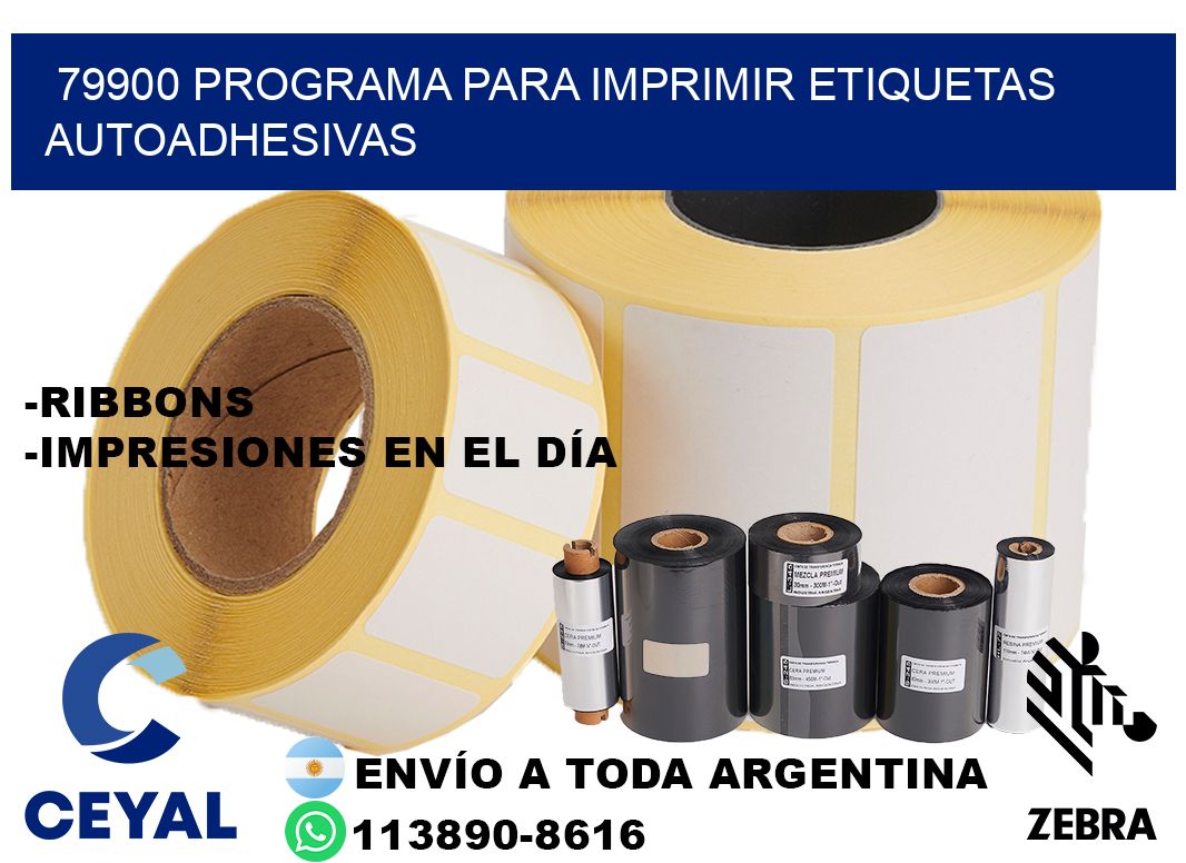 79900 Programa para imprimir etiquetas autoadhesivas