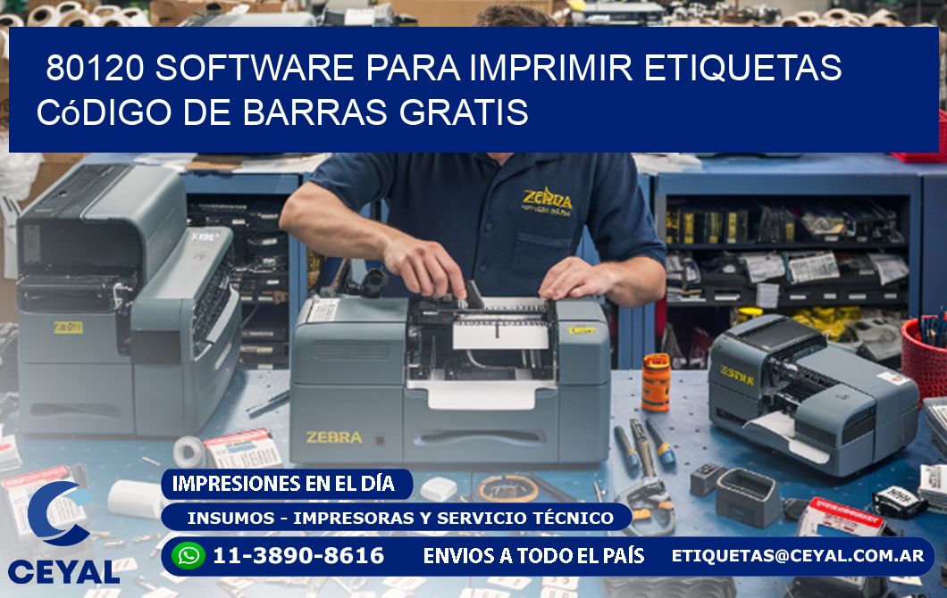 80120 Software para imprimir etiquetas código de barras gratis
