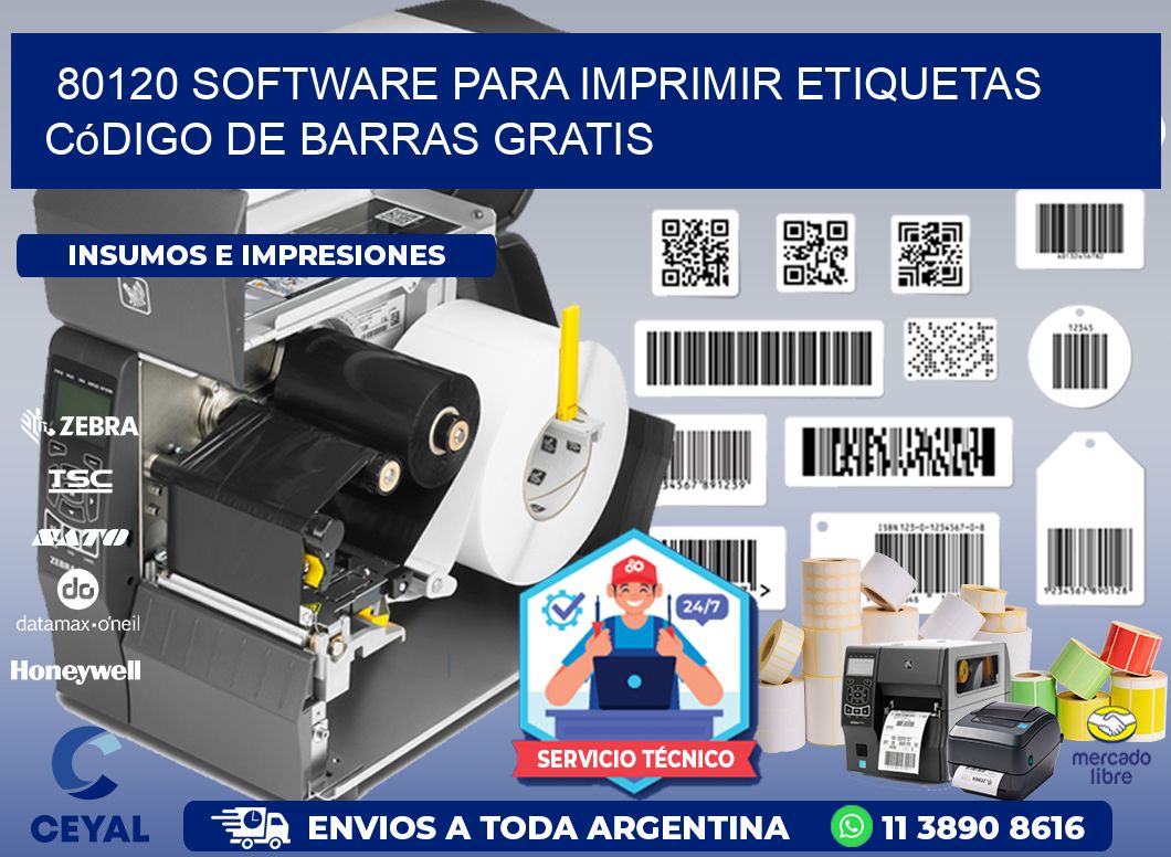 80120 Software para imprimir etiquetas código de barras gratis