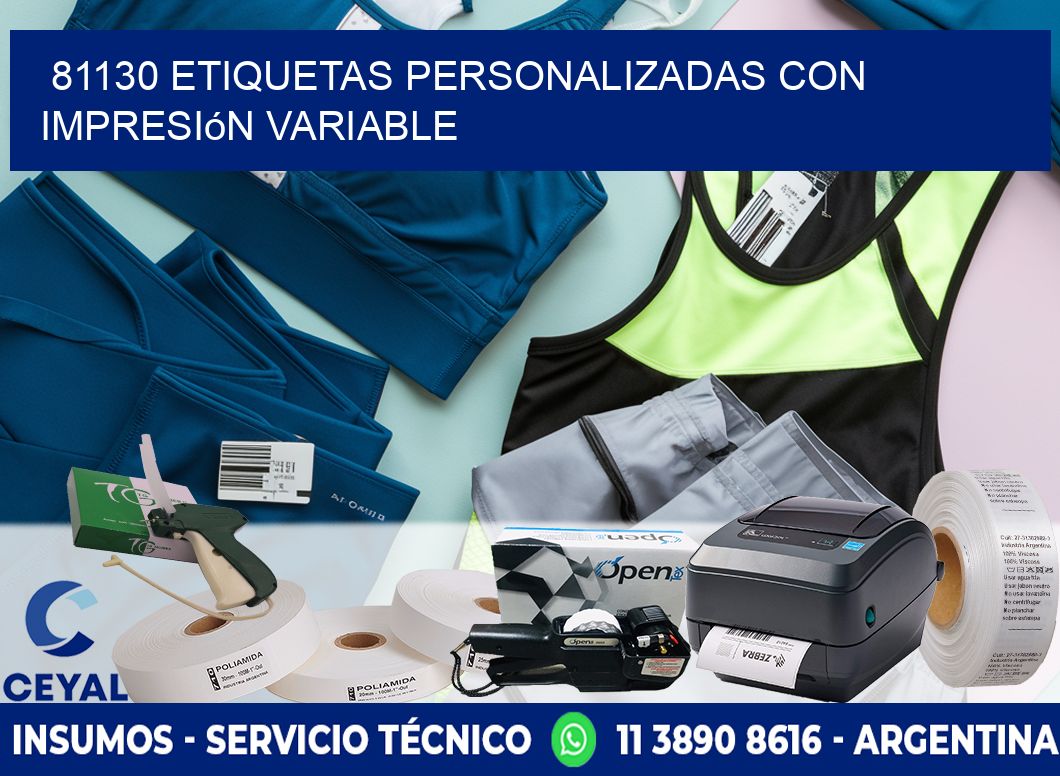 81130 etiquetas personalizadas con impresión variable