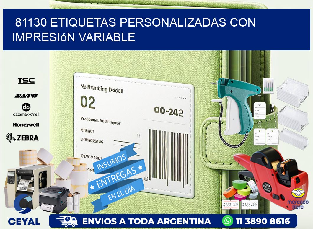 81130 etiquetas personalizadas con impresión variable