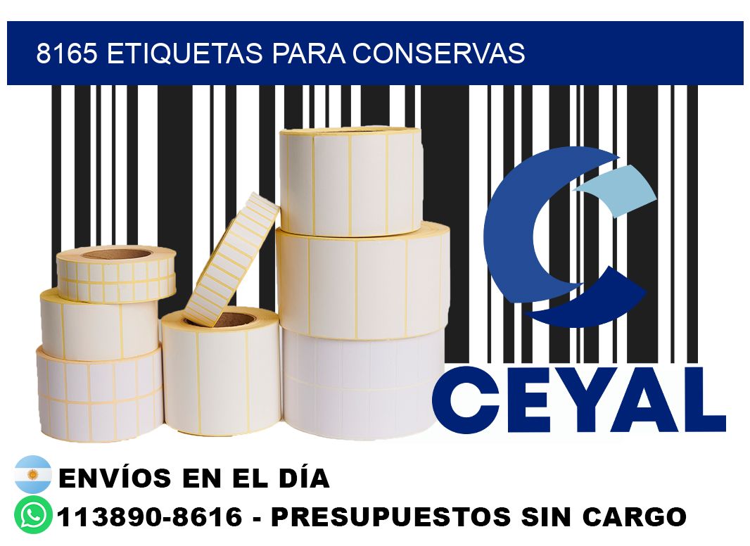 8165 Etiquetas para conservas