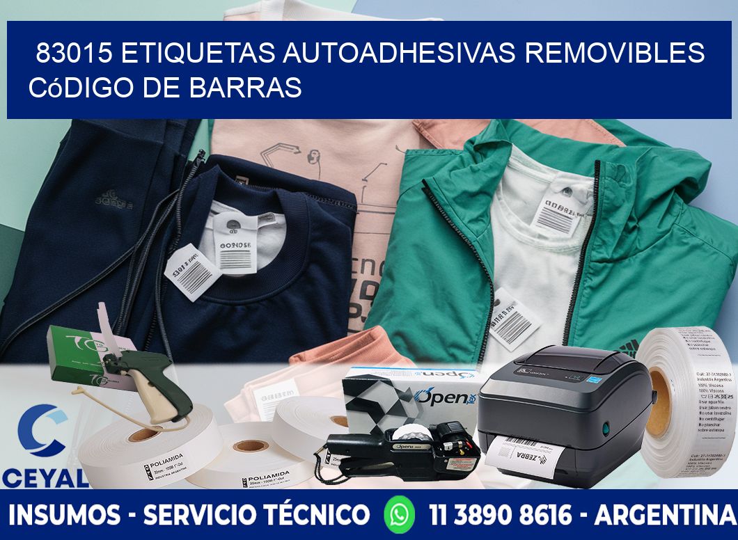 83015 etiquetas autoadhesivas removibles código de barras