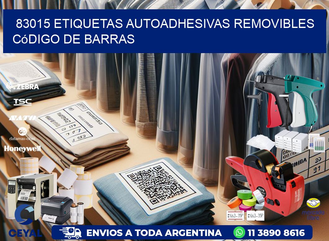 83015 etiquetas autoadhesivas removibles código de barras