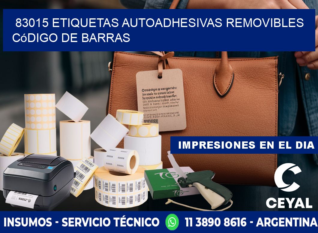 83015 etiquetas autoadhesivas removibles código de barras