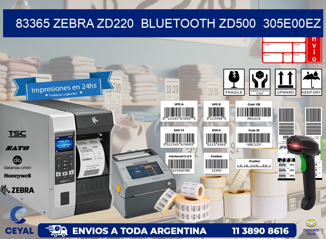 83365 Zebra ZD220 Bluetooth ZD500 305E00EZ