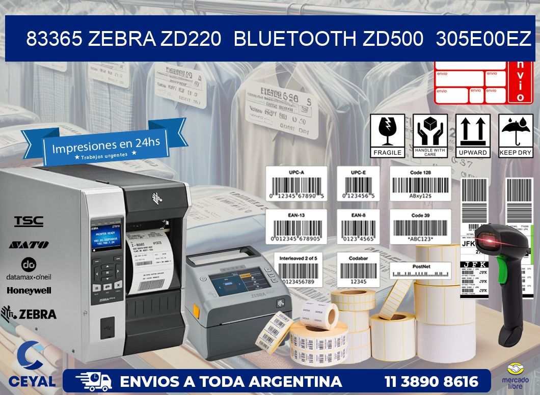 83365 Zebra ZD220 Bluetooth ZD500 305E00EZ