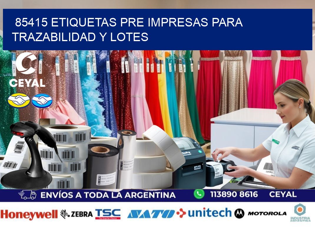 85415 etiquetas pre impresas para trazabilidad y lotes