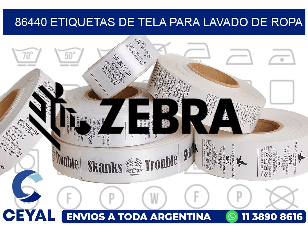 86440 Etiquetas de tela para lavado de ropa