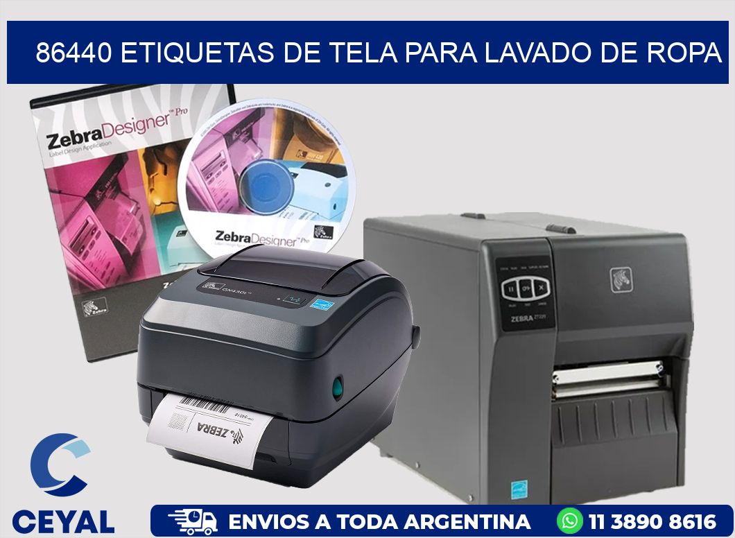 86440 Etiquetas de tela para lavado de ropa