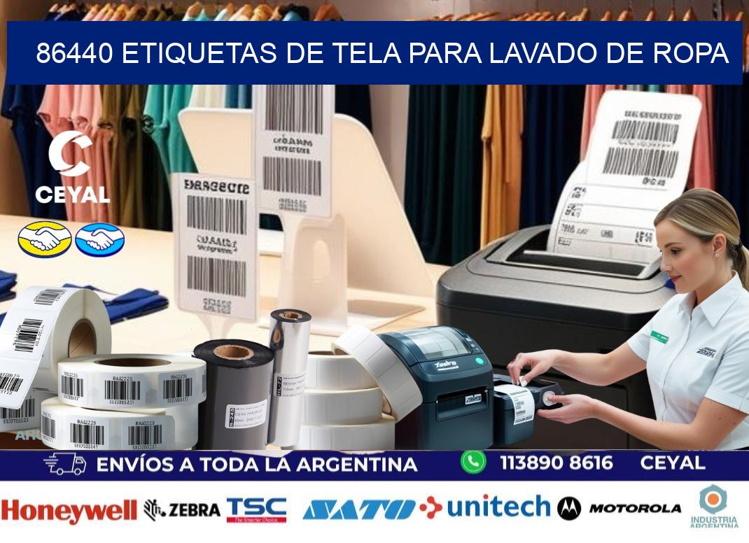86440 Etiquetas de tela para lavado de ropa