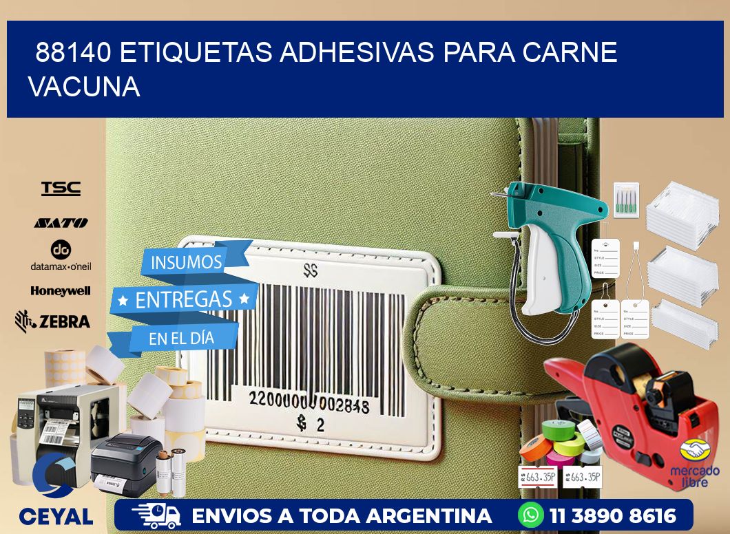 88140 etiquetas adhesivas para carne vacuna
