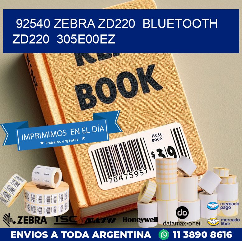 92540 Zebra ZD220 Bluetooth ZD220 305E00EZ