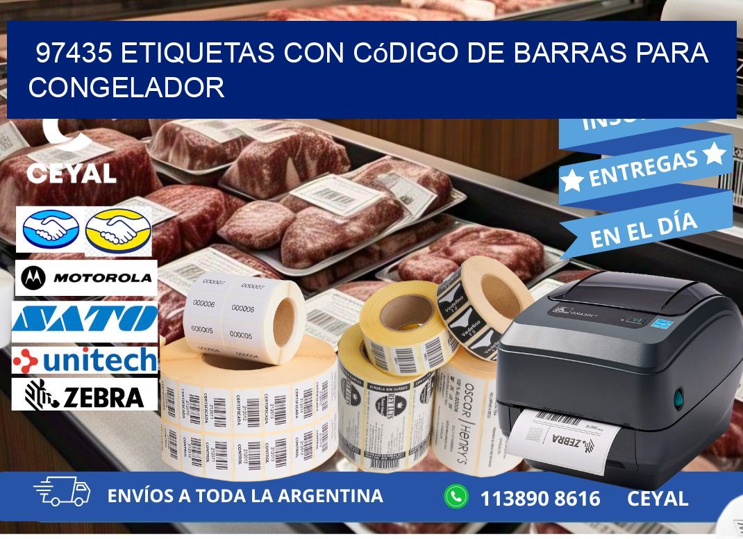 97435 Etiquetas con código de barras para congelador