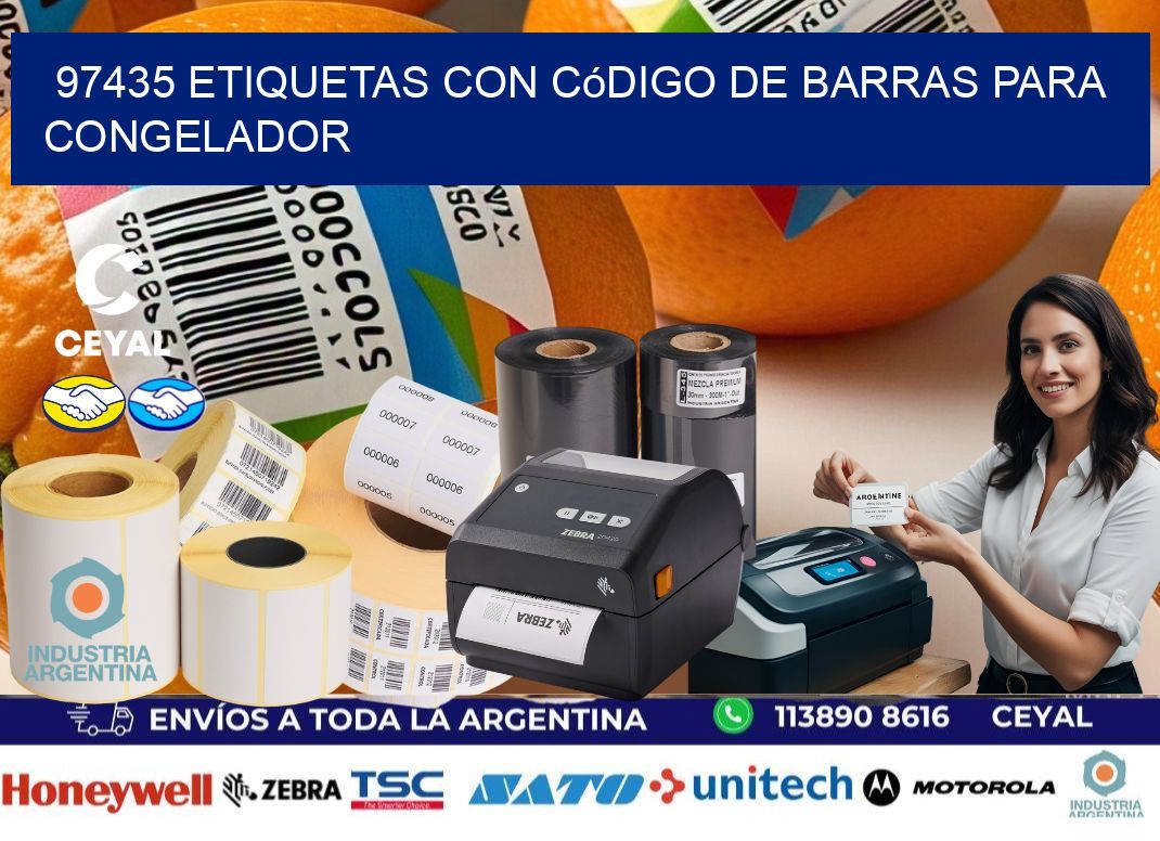 97435 Etiquetas con código de barras para congelador
