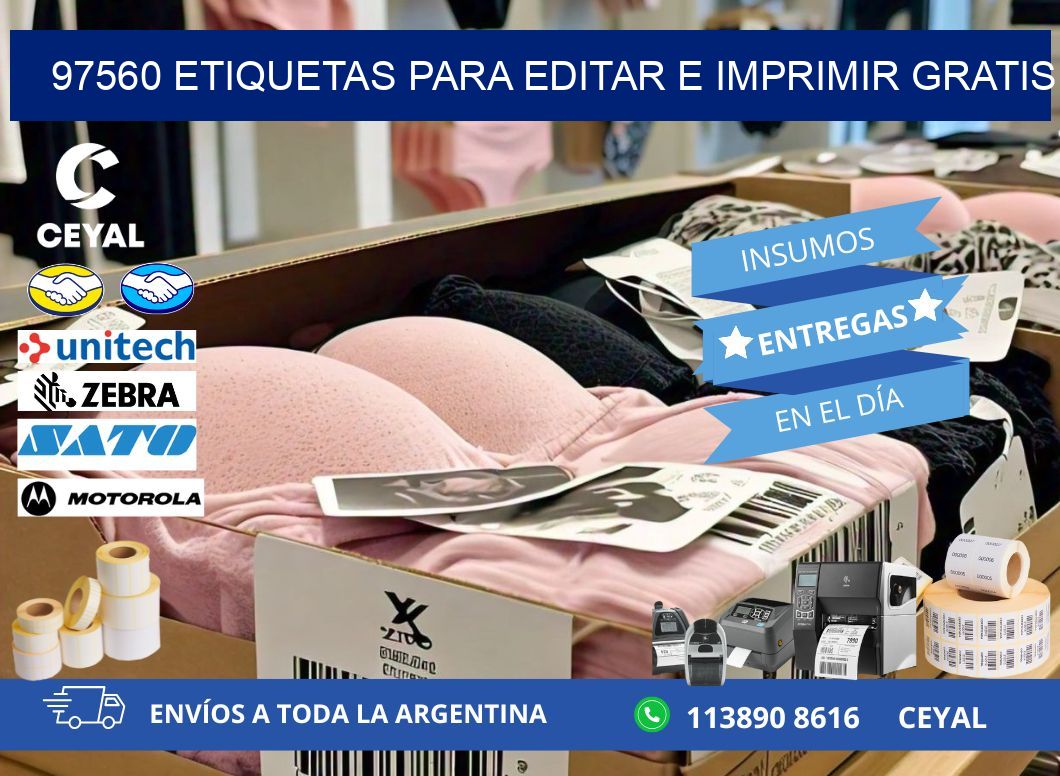 97560 Etiquetas para editar e imprimir gratis