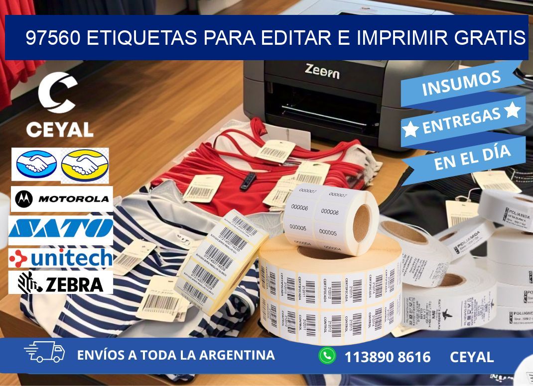 97560 Etiquetas para editar e imprimir gratis