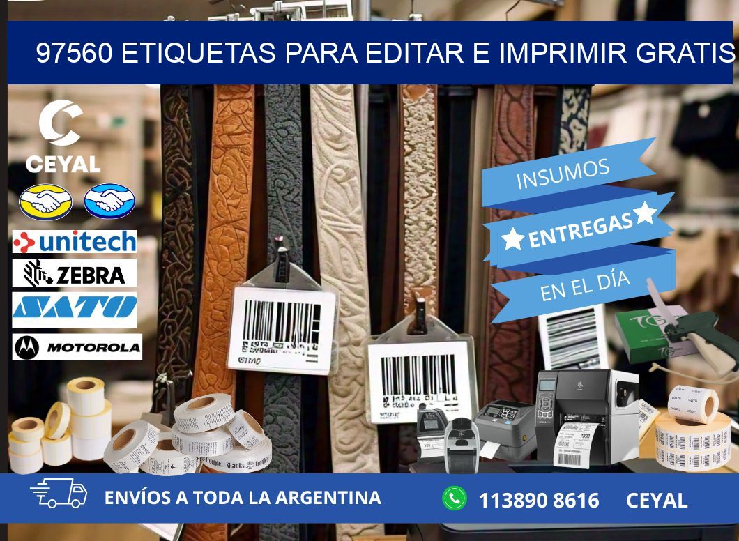 97560 Etiquetas para editar e imprimir gratis