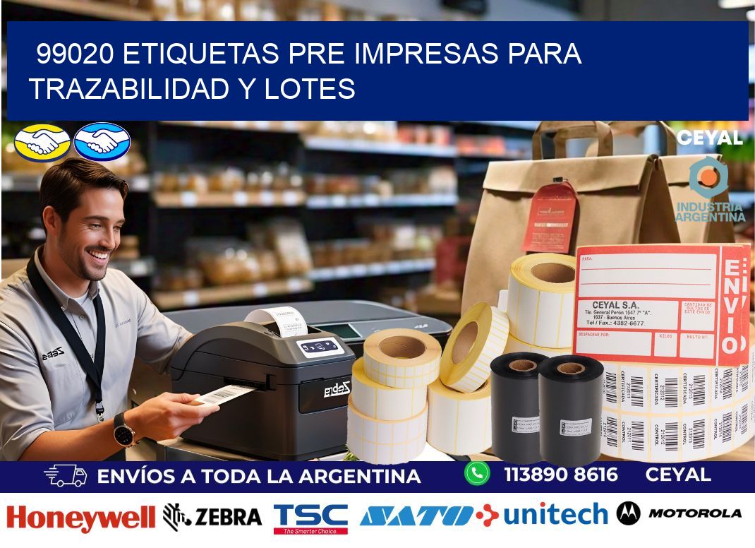 99020 etiquetas pre impresas para trazabilidad y lotes