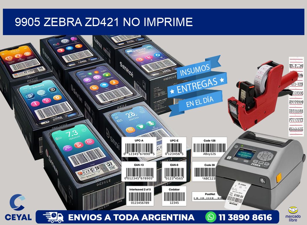 9905 Zebra ZD421 no imprime