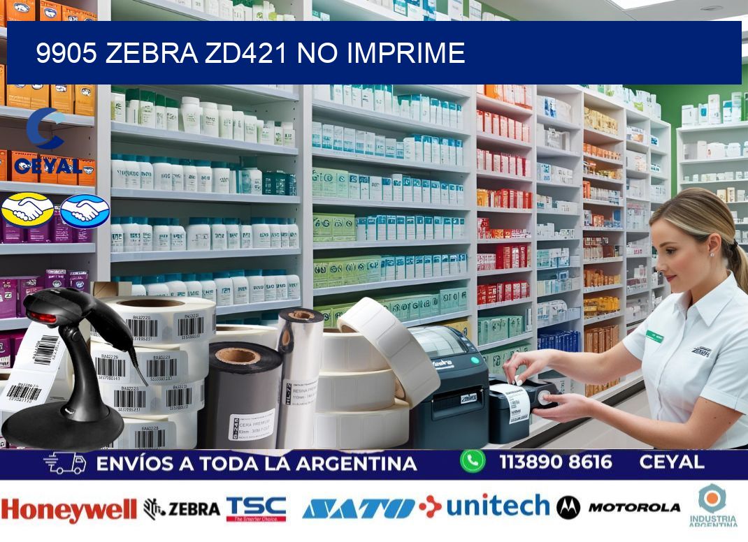 9905 Zebra ZD421 no imprime