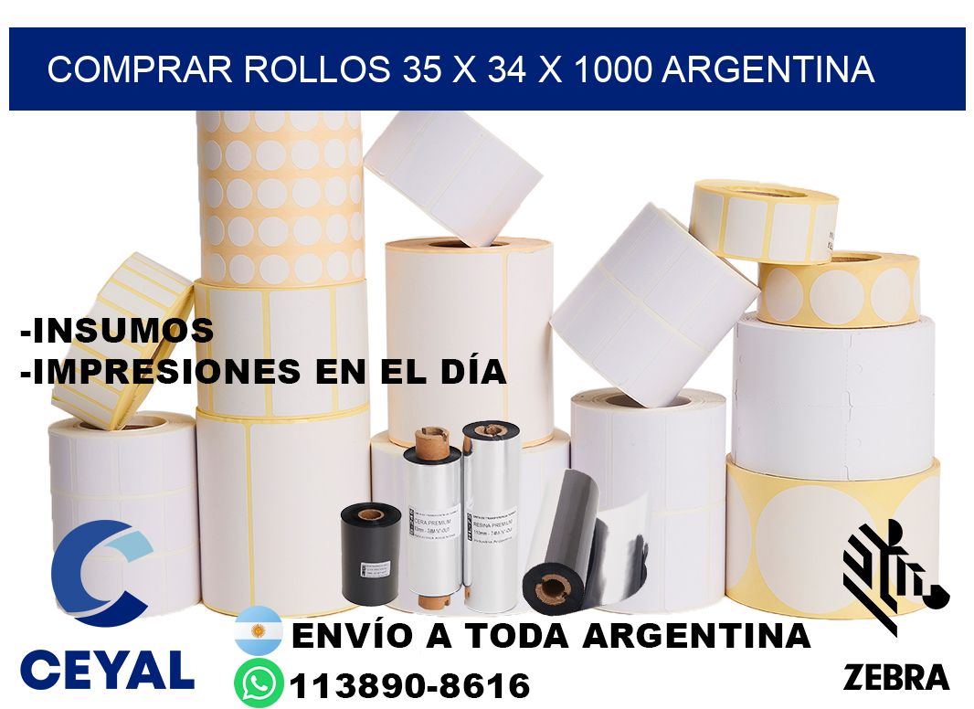 Comprar Rollos 35 x 34 x 1000 argentina